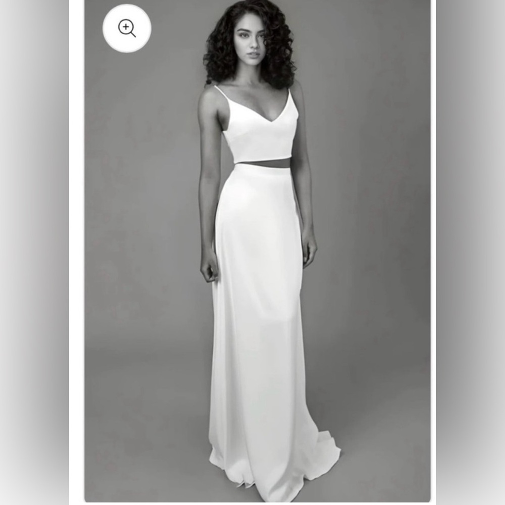 Lula Bridal Jacey 2 Piece Wedding Dress Size 2 in Ivory